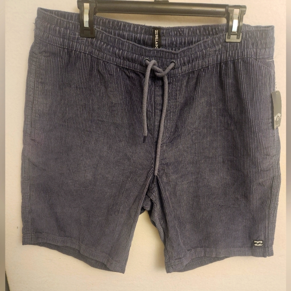 NWT Men's Billabong Grey Corduroy Shorts Sz L